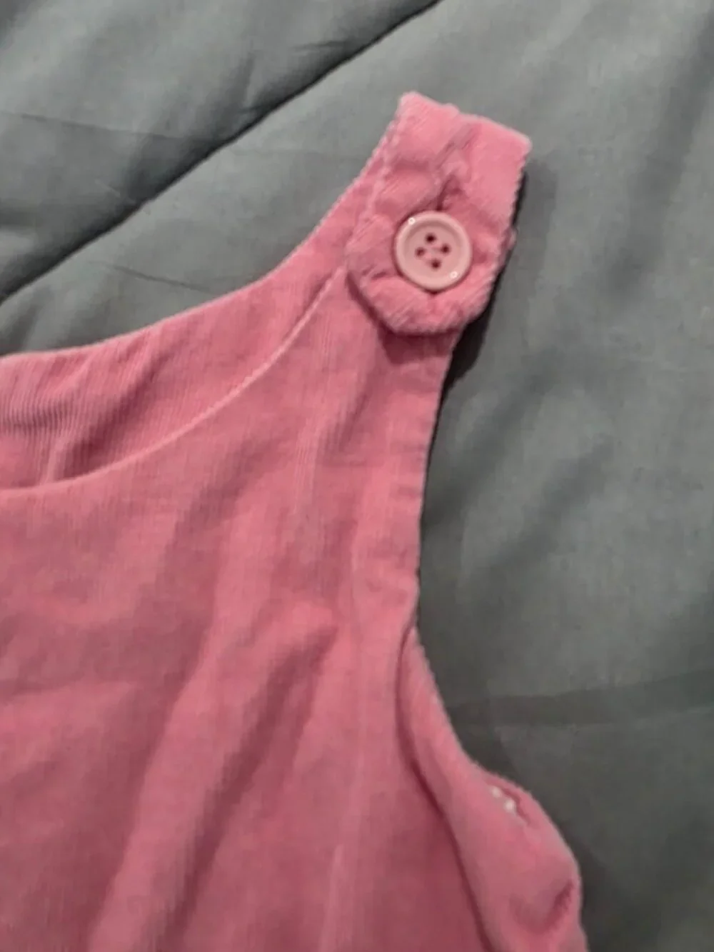 Vintage Coco Bon Bons girls sz 12 months pink corduroy jumper dress Elephants